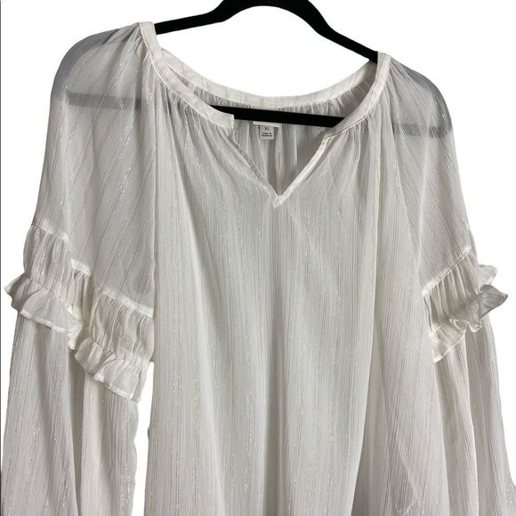 A New Day White and Gold Top NWT - Picture 2 of 7
